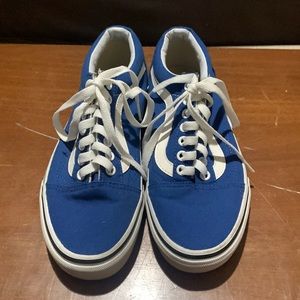 These are blue low top vans. They are in perfect condition! Never been worn.
